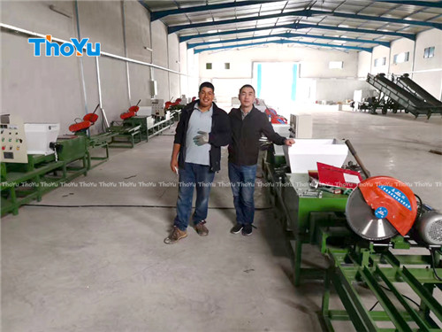 automatic wood pallet block production line installation