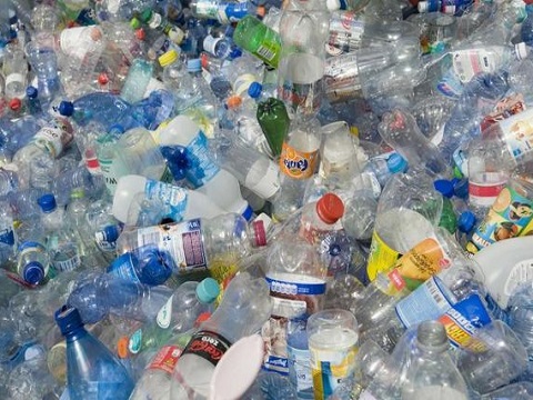 Waste plastic bottles