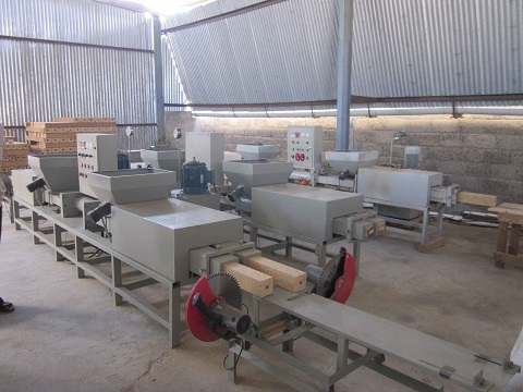 double head pallet block machine